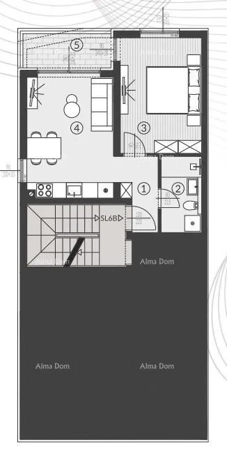 stan prodaja stanova u novom stambenom kompleksu, štinjan! 6b - slika 14
