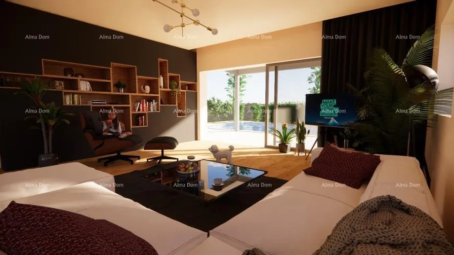 kuća prodajemo prekrasnu duplex kuću sa bazenom i sa pogledom na more i brijune, u galižani - slika 3