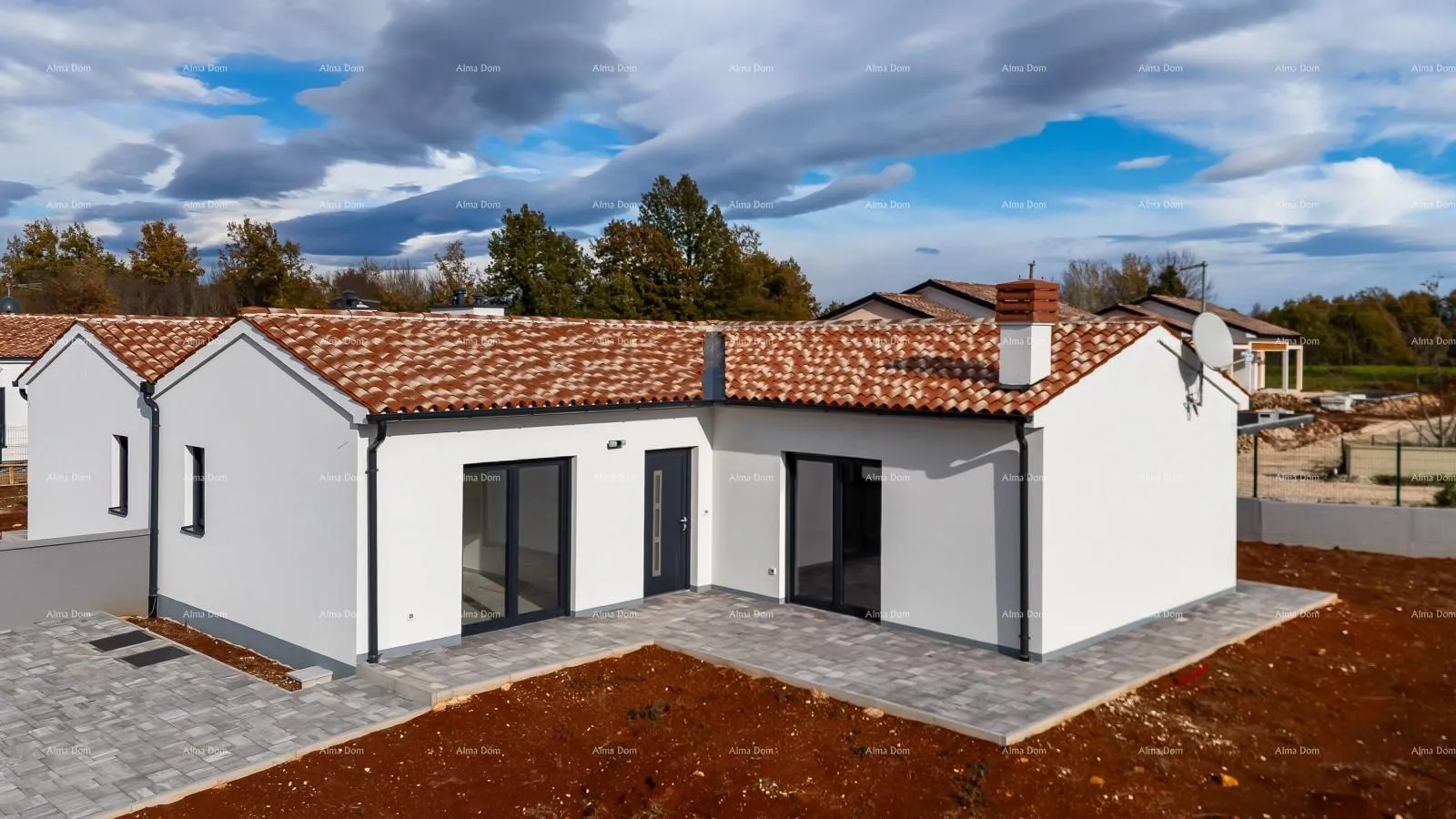 kuća barban, kožljani - novogradnja / dupleks, desni dio. ekolloško mjesto - slika 8