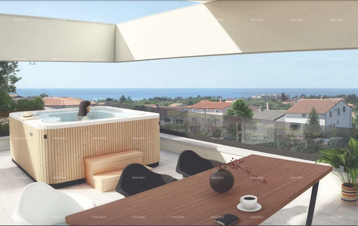 stan poreč, veli maj, penthouse s panoramnim pogledom na more - slika 11