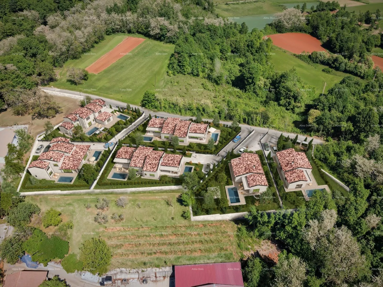 građevinsko zemljište novo! prodaja velikog građevinskog zemljišta s projektom izgradnje stambenog naselja, barban! - slika 3