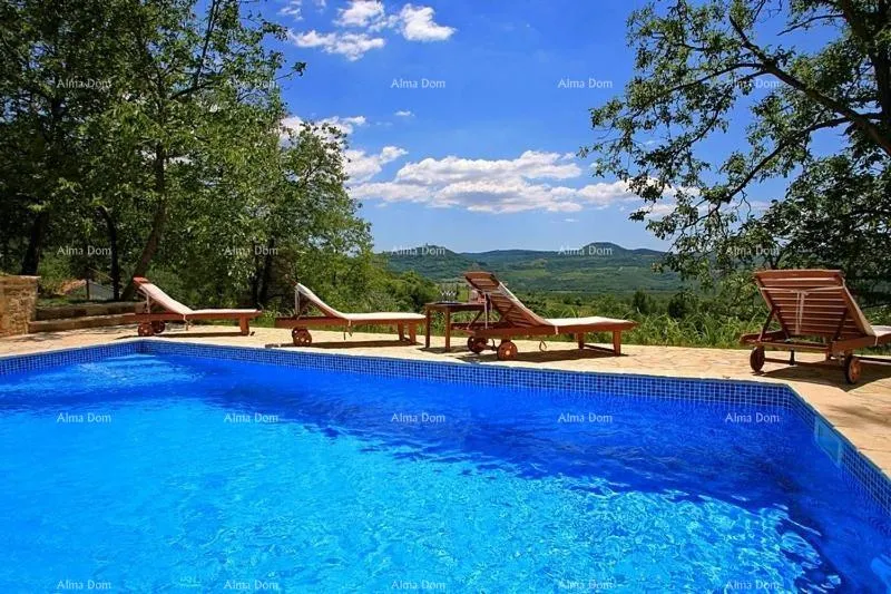 kuća kamena kuća sa bazenom i panoramskim pogledom. blizina livada. - slika 20