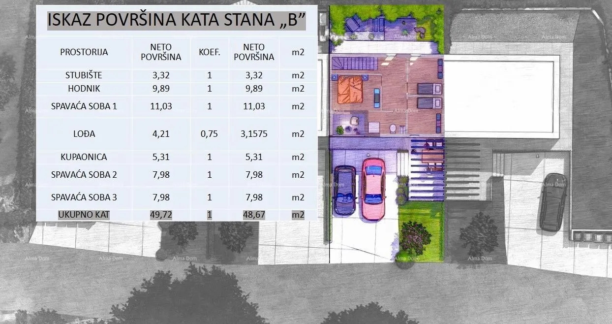 kuća poreč - moderna dvojna kuća s vlastitim zelenilom (kuća b) - slika 7