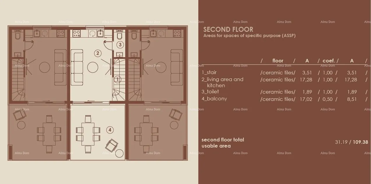 stan medulin, moderni troetažni apartman s pogledom na more, tri zasebna apartmana.a2 - slika 8