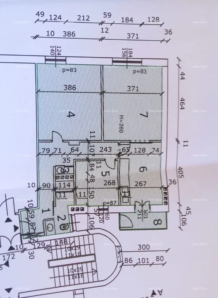stan pula – renoviran dvosobni stan u centru, 72,83 m². stan se nalazi na glavnoj tržnici. - slika 23