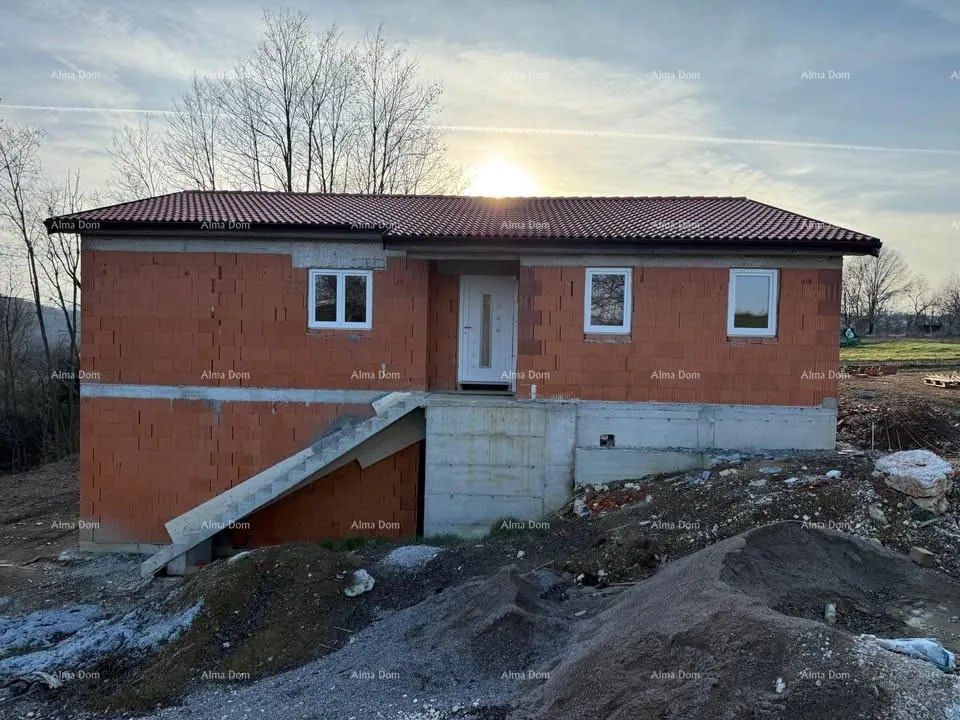 kuća kuća u roh-bau fazi s velikom okućnicom – cerovlje - slika 4