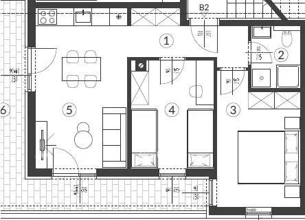 stan prodaja stanova u novom projektu, pula! b2 šikići periferija grada. 8 km do centra medulina. - slika 7