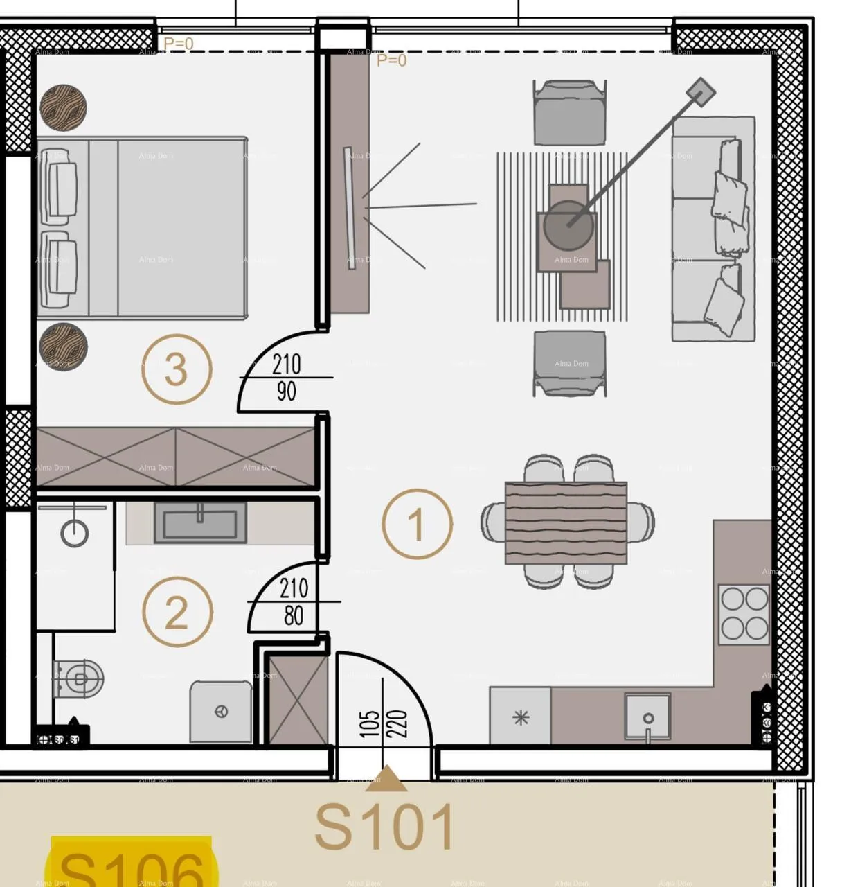 stan prodaja stanova u novom poslovno - stambenom projektu, poreč, s 101 - slika 9