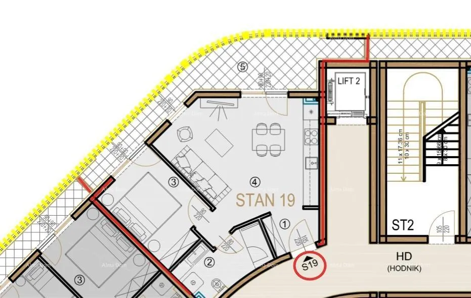 stan poreč -novoizgrađeni poslovno-stambeni kompleks, prodaja stanova, s19 - slika 4