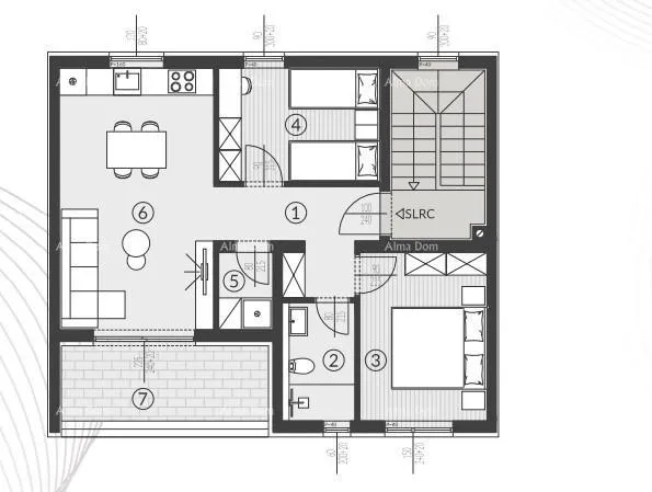 stan prodaja stanova u novom stambenom kompleksu, štinjan! 3c - slika 15