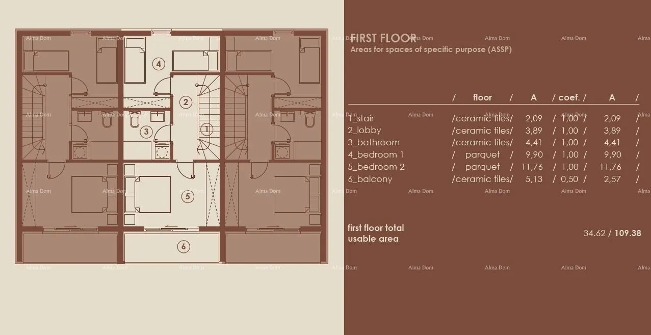 stan medulin, moderni troetažni apartman s pogledom na more, tri zasebna apartmana.a2 - slika 7