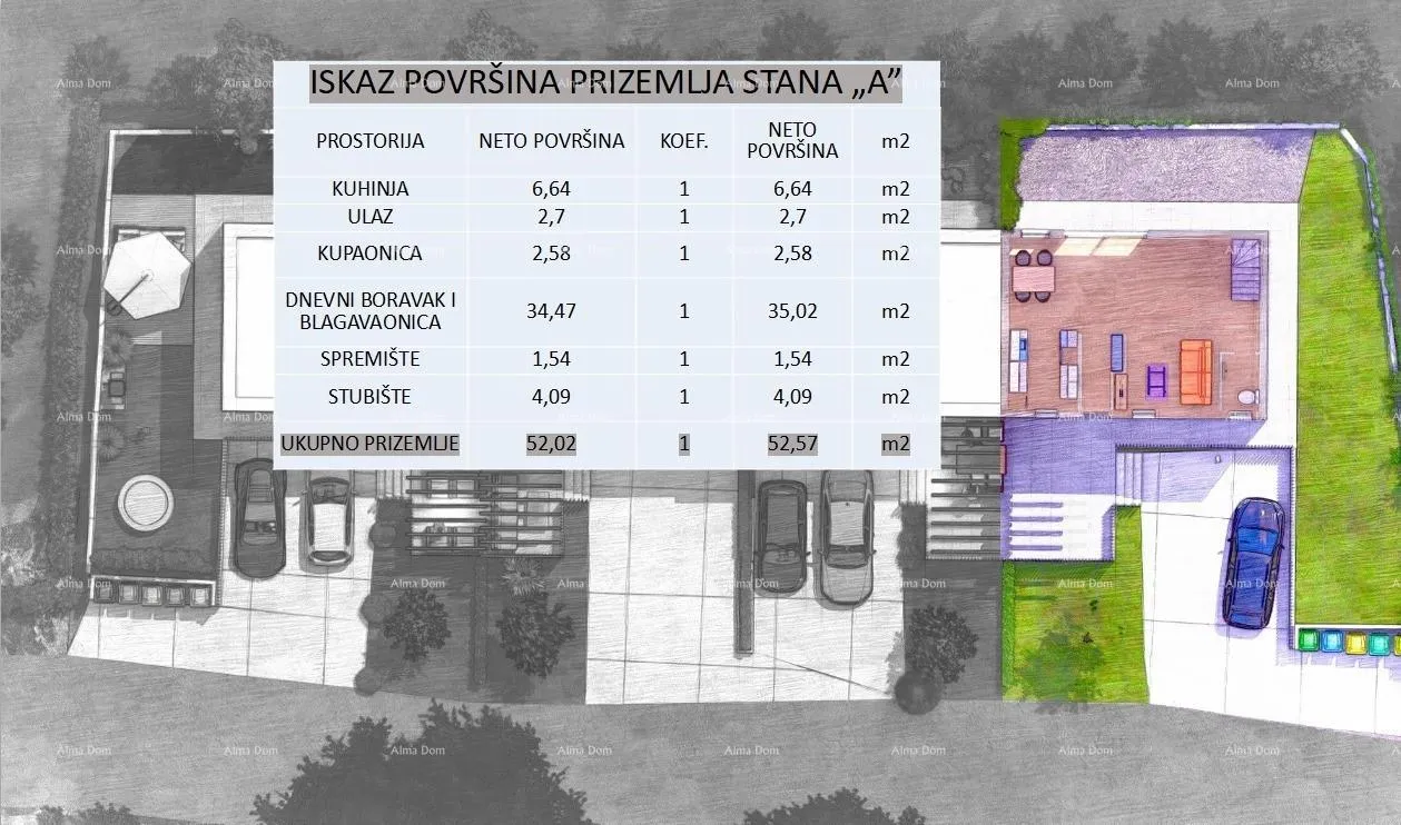 kuća poreč - moderna dvojna kuća s dvorištem (kuća a) - slika 5
