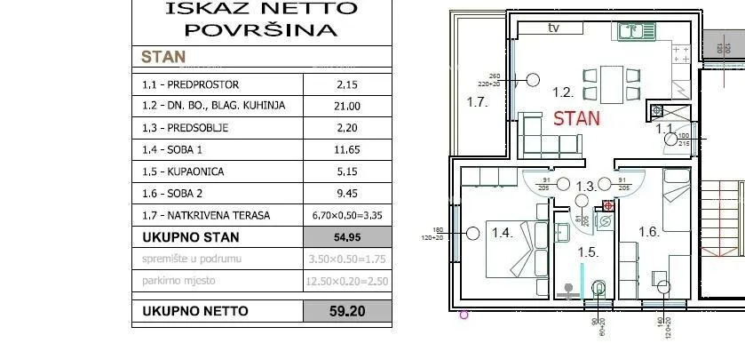 stan prodaja- moderni stan u puli, idealan za obitelj. 200m od centra. - slika 2