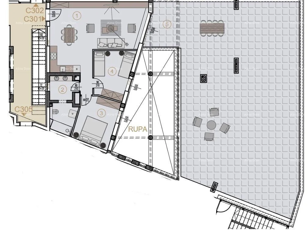 stan prodaja stanova u novom poslovno - stambenom projektu, poreč, c301 - slika 21