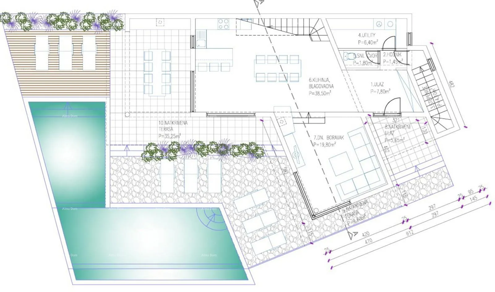 građevinsko zemljište građevinsko zemljište površine 1.220 m² – sveta marina, raša - slika 2