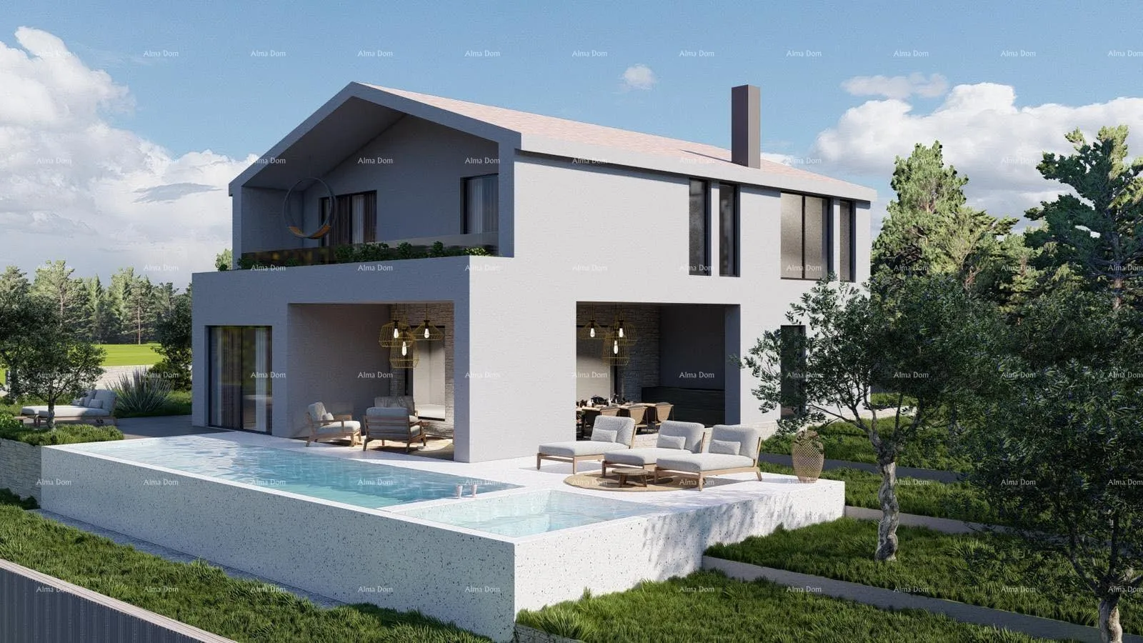Građevinsko zemljište Tinjan – Građevinsko zemljište 1.152 m² s dozvolom i projektom za kuću s bazenom