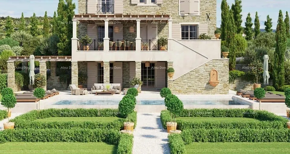 Građevinsko zemljište Motovun – Građevinsko zemljište 1.965 m² s projektom vile i pogledom na prirodu