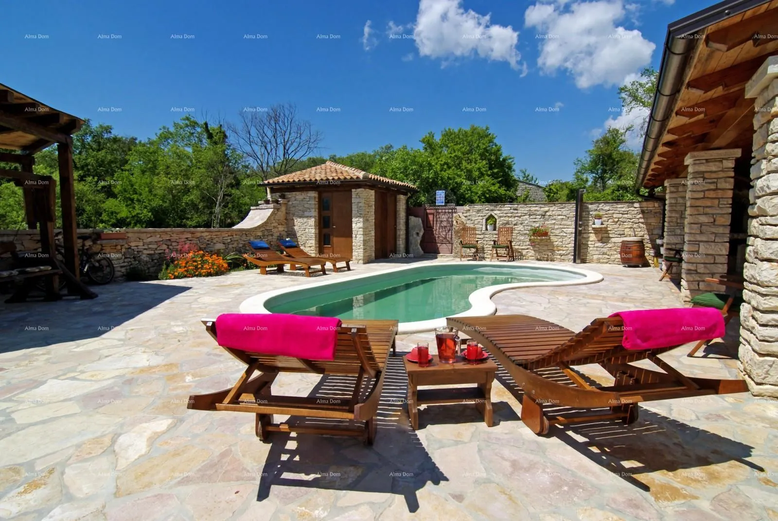 kuća predivna istarska kamena villa, blizina barbana. - slika 46