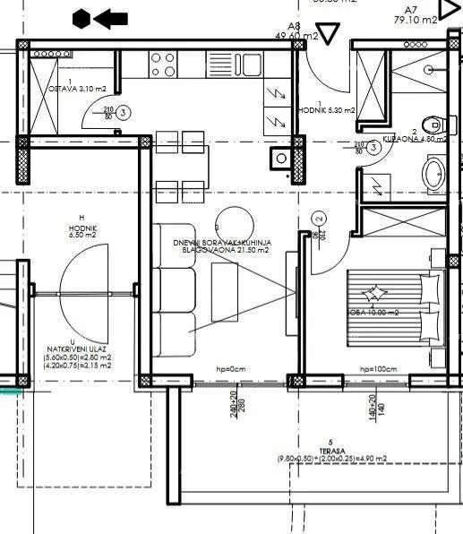 stan prodaja- stan u novom stambenom projektu, pula, veli vrh! - slika 2