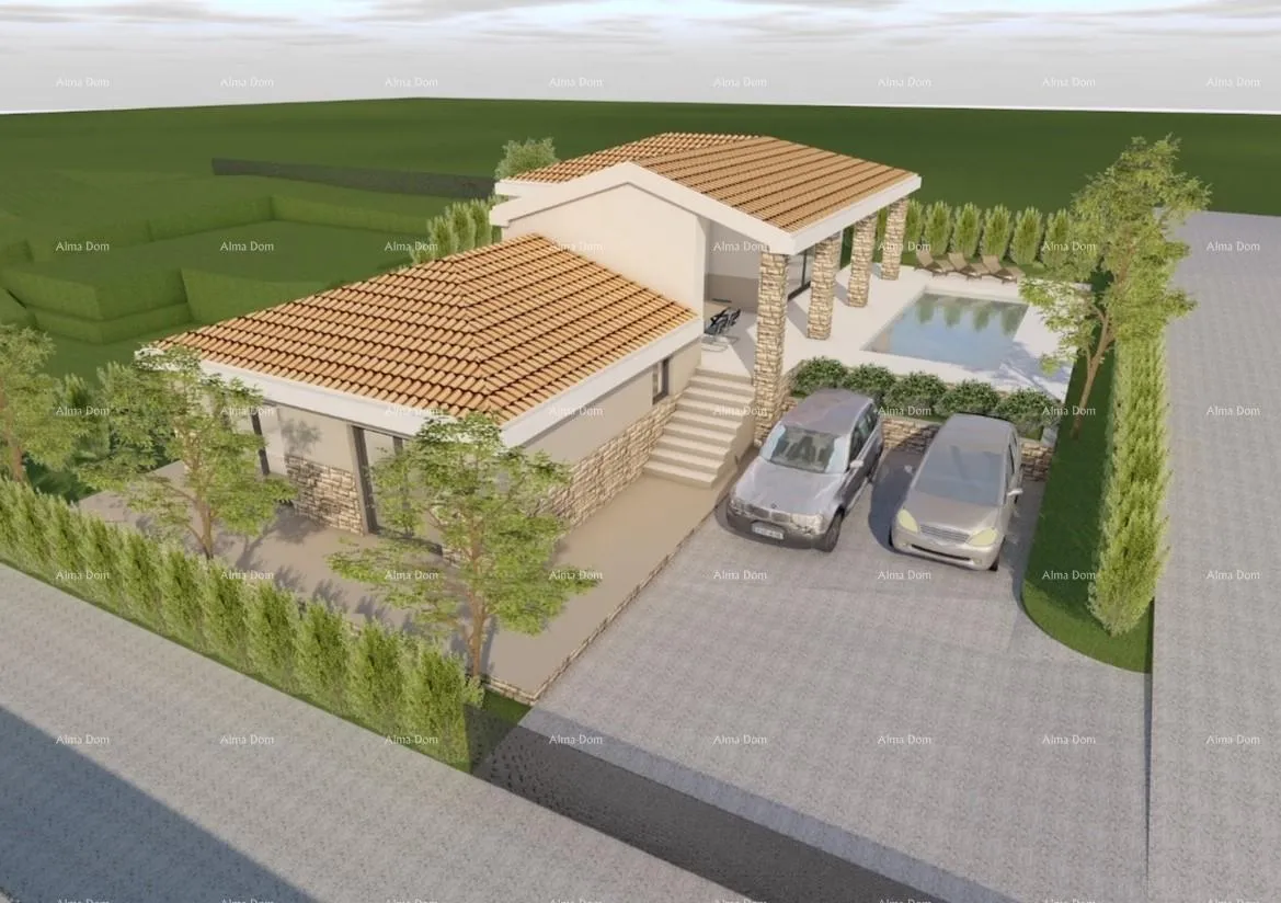 građevinsko zemljište prodaja građevinske parcele sa ishodovanom, pravomoćnom građevinskom dozvolom , bibići!! - slika 5