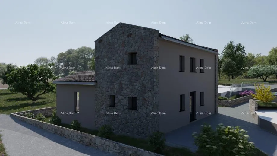 kuća marčana moderna vila s bazenom u gradnji. - slika 4
