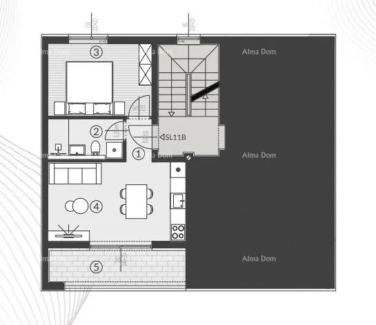 stan prodaja stanova u novom stambenom kompleksu, štinjan! 11b - slika 11