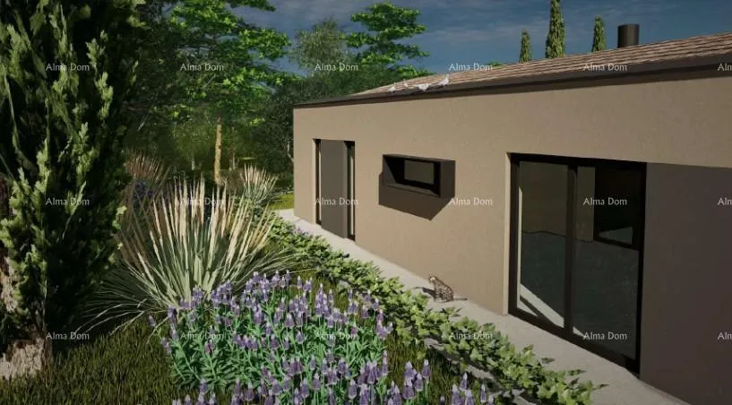 građevinsko zemljište prodaja - građevinsko zemljište s projektom za izgradnju vile prizemnice, žminj v1 - slika 6