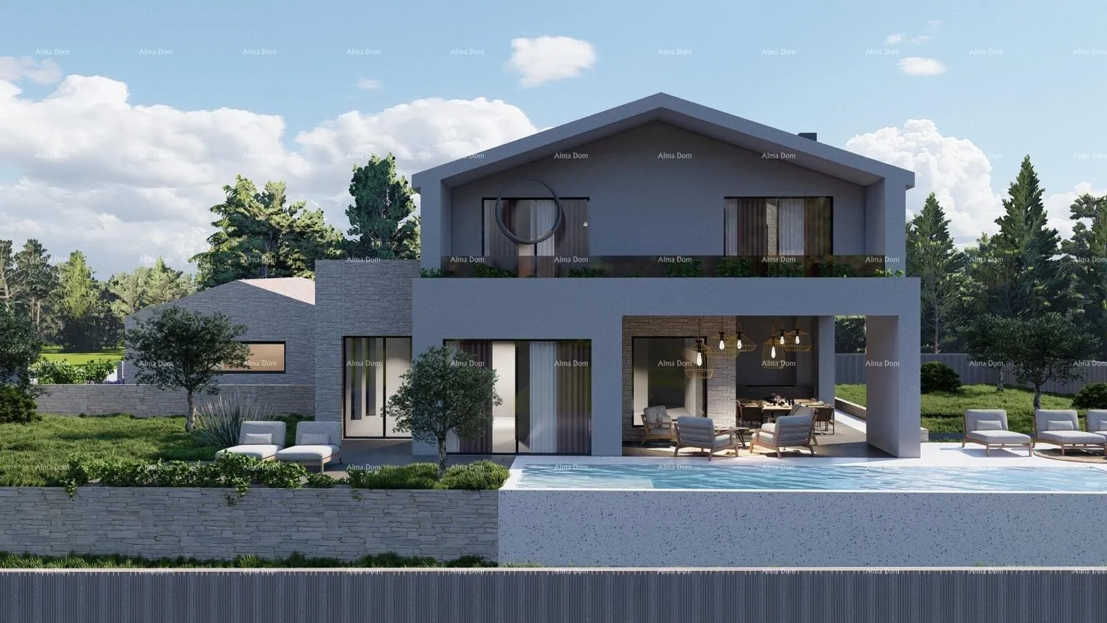 građevinsko zemljište tinjan – građevinsko zemljište 1.152 m² s dozvolom i projektom za kuću s bazenom - slika 4