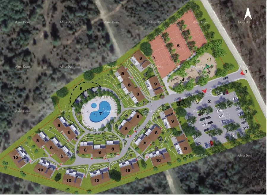 građevinsko zemljište zona t2, teren sa projektom za turističko naselje - slika 2