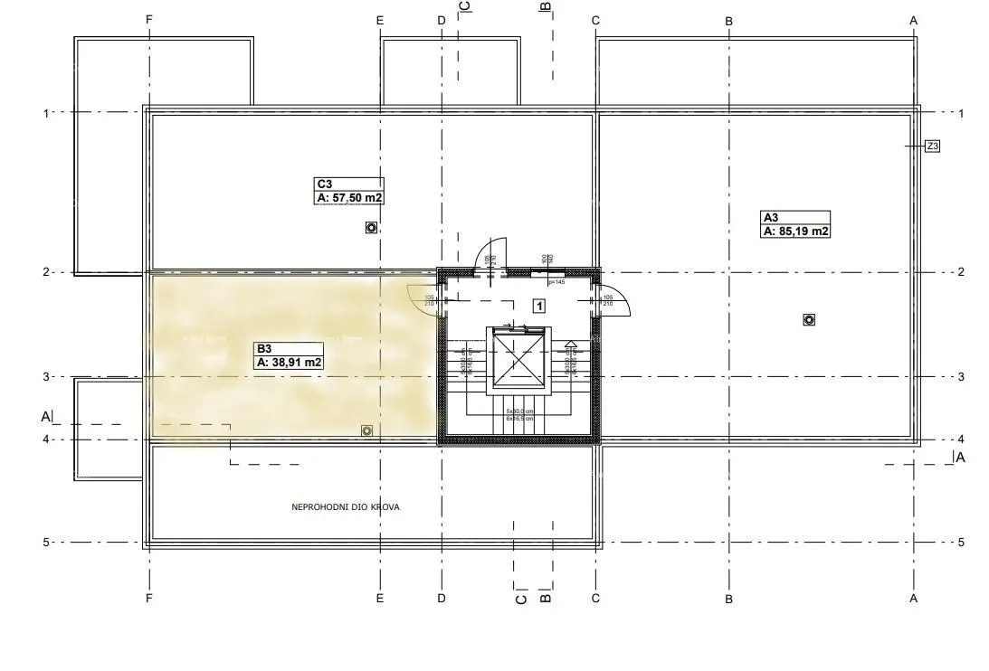 stan jednosoban stan b3 na 3. katu s krovnom terasom, vabriga! - slika 2