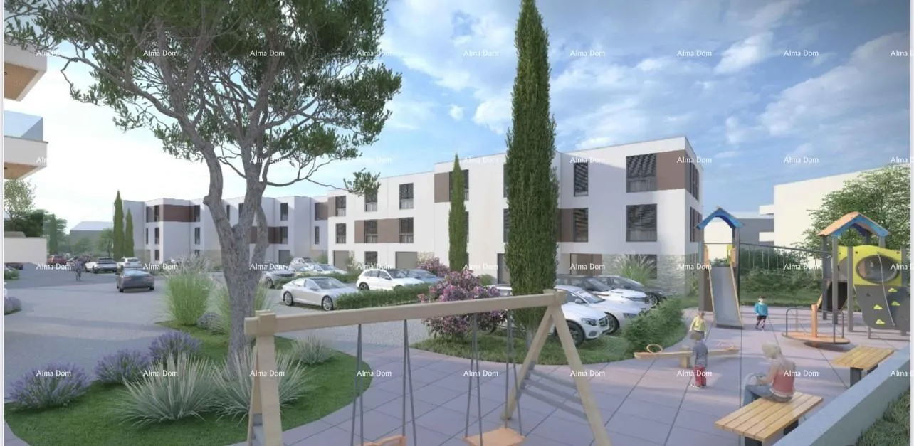 stan penthouse, stan 132m2, garaža + pm, u novom stambenom kompleksu, valdebek, pula! - slika 4