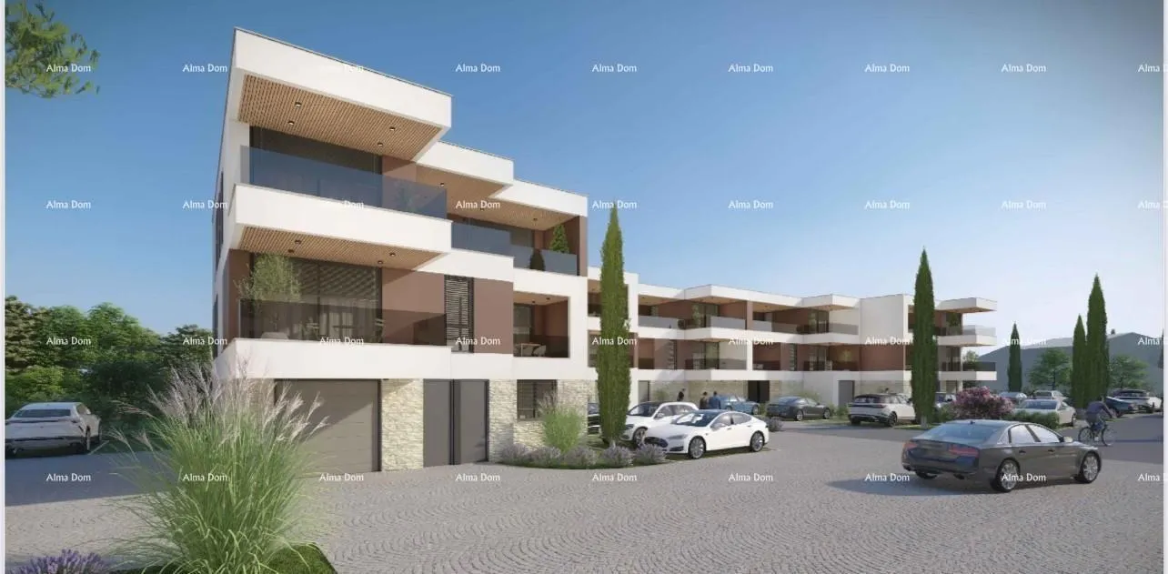 Stan Penthouse, stan 130m2, Garaža + PM, u novom stambenom kompleksu, Valdebek, Pula! Zg3 S4