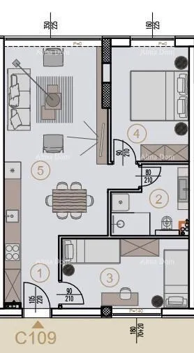 stan prodaja stanova u novom poslovno - stambenom projektu, poreč, c109-zgrada c - slika 13