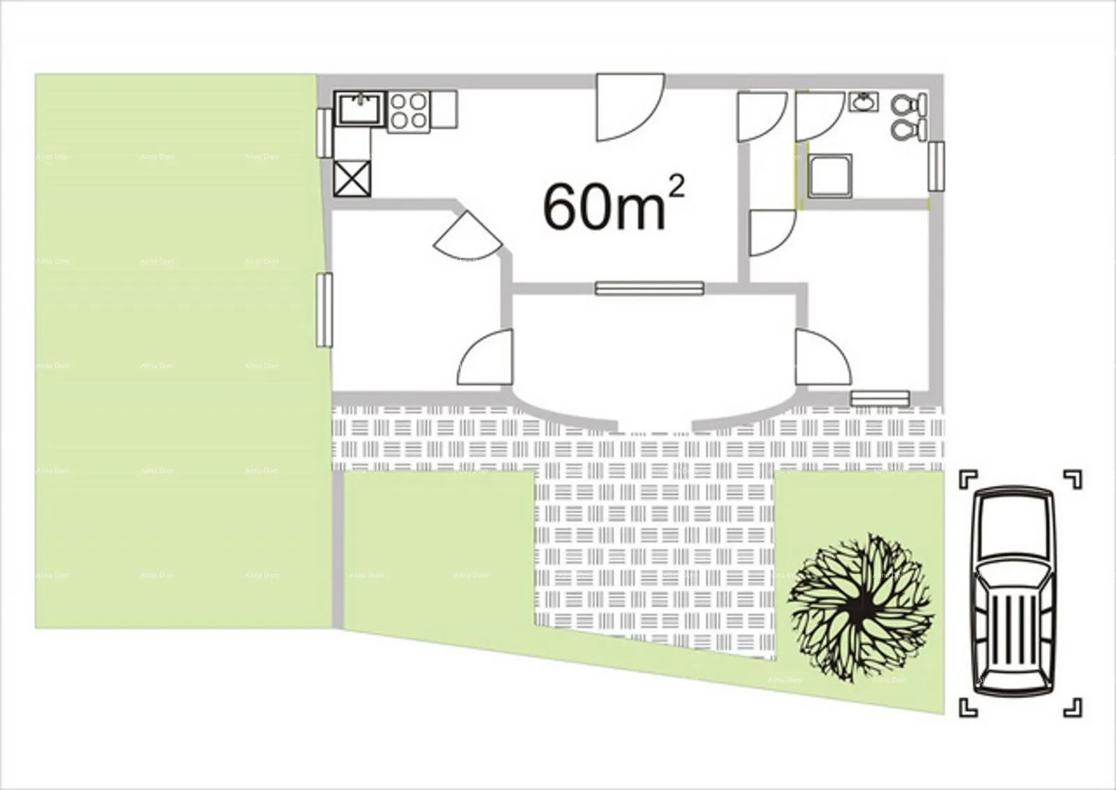 stan rovinj – prizemni stan s vrtom, 60 m² - slika 12