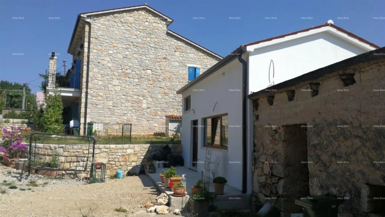 kuća labin okolica, kamena kuća s bazenom i velikom okućnicom - slika 2