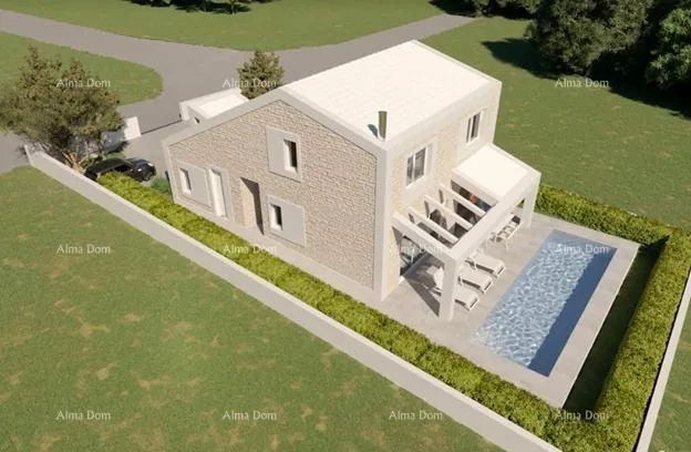 građevinsko zemljište prodaja zemljišta 511 m2 s građevinskom dozvolom i plaćenim doprinosima, medulin! - slika 2