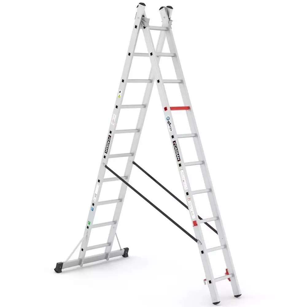 Aluminijske dvodijelne ljestve - 2x10 gazišta - CAGSAN - Stari Mikanovci