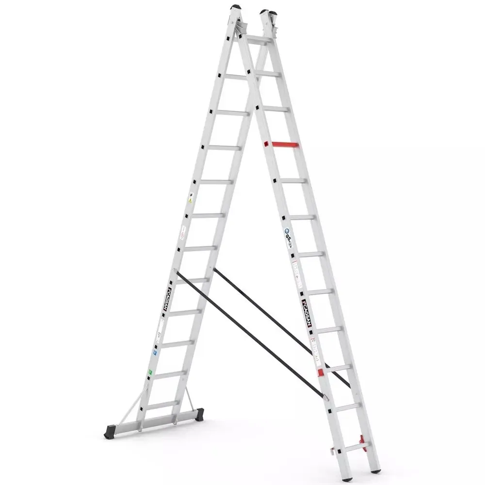 Aluminijske dvodijelne ljestve - 2x12 gazišta - CAGSAN - Stari Mikanovci