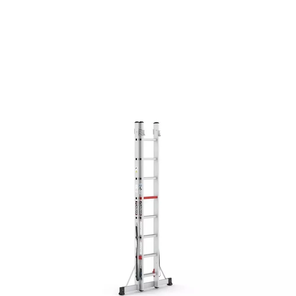 aluminijske dvodijelne ljestve - 2x8 gazišta - cagsan - slika 4