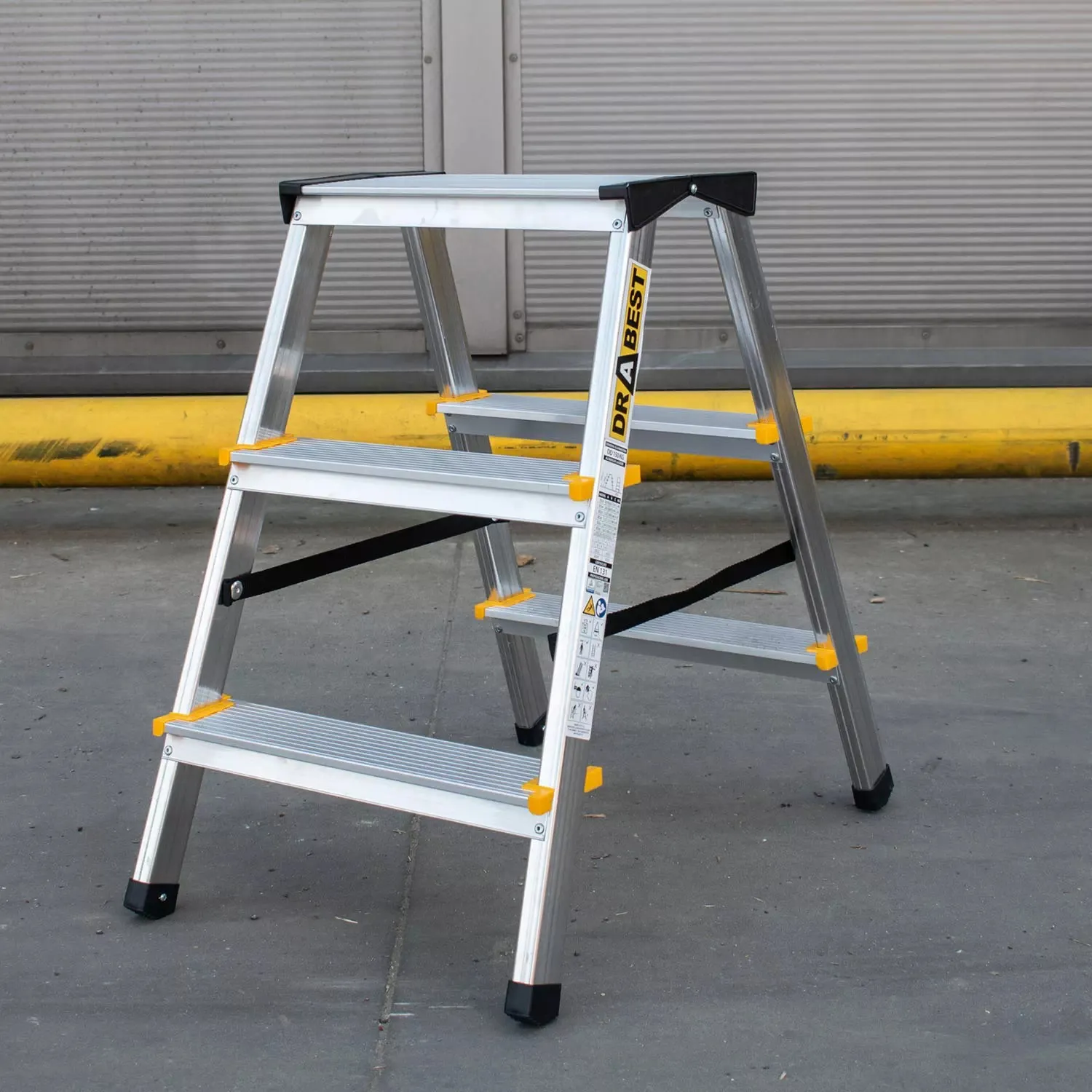 aluminijske ljestve duple - 2x3 gazišta - slika 5