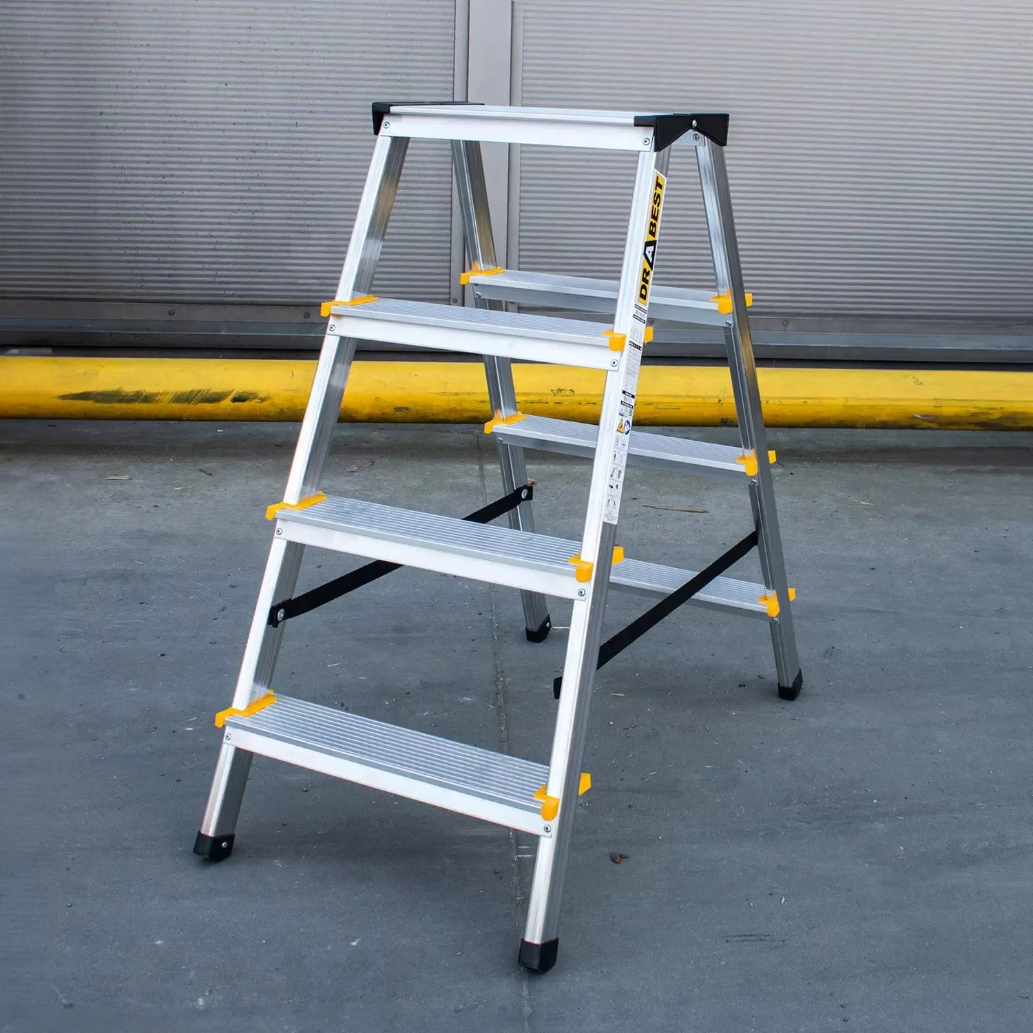 aluminijske ljestve duple - 2x4 gazišta - slika 5