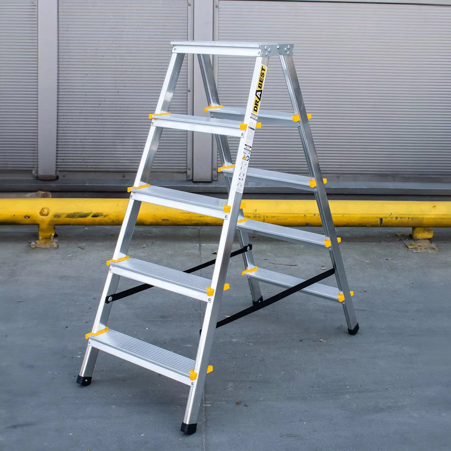 aluminijske ljestve duple - 2x5 gazišta - slika 5