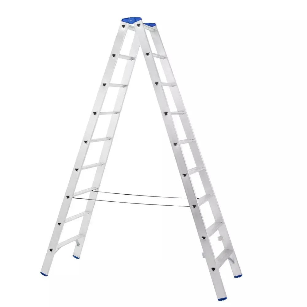 Aluminijske ljestve dvostrane - 2x9 gazišta - Stari Mikanovci