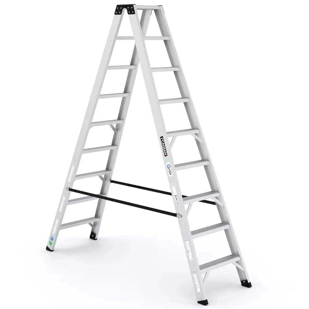 Aluminijske ljestve dvostrane - 2x9 gazišta - CAGSAN - Stari Mikanovci