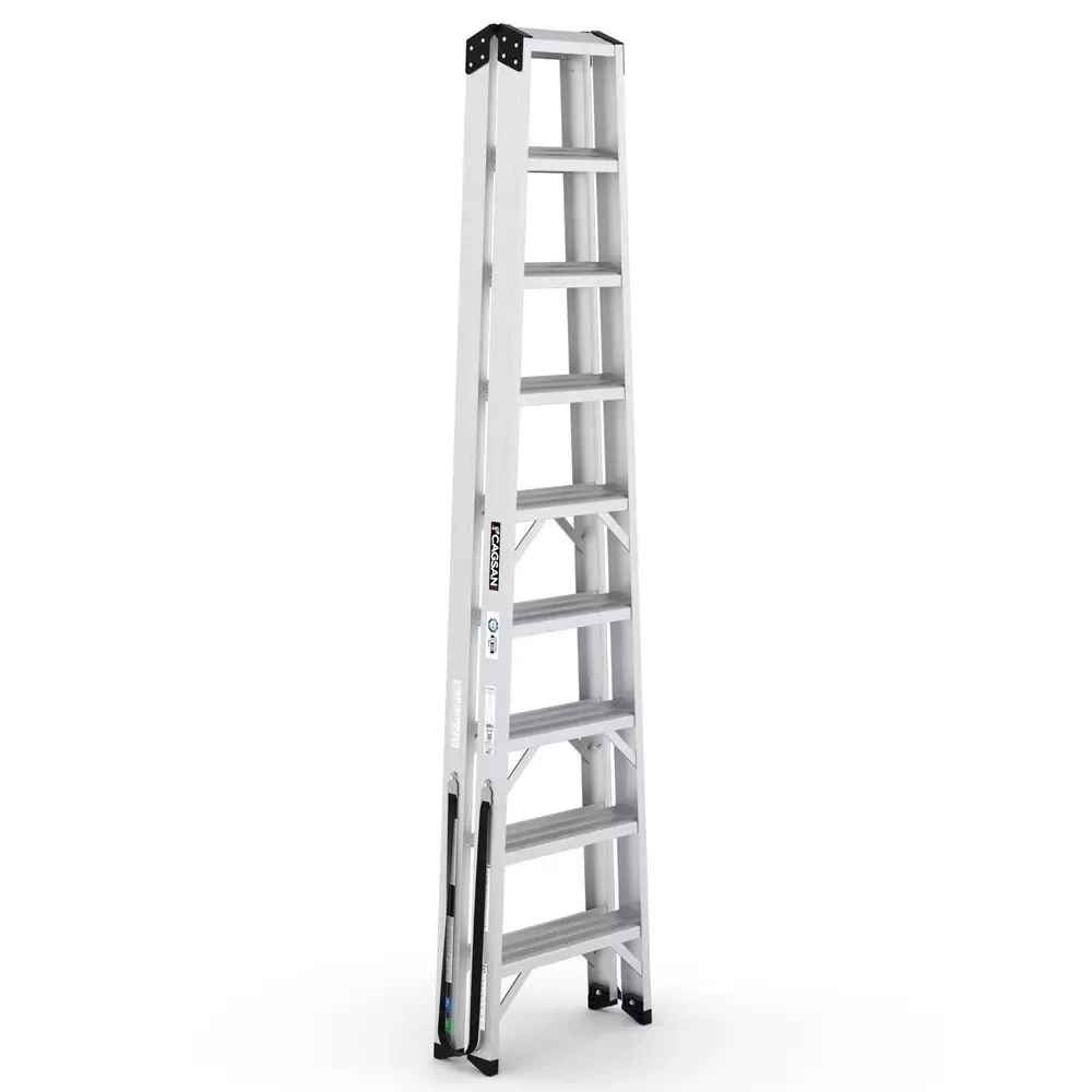aluminijske ljestve dvostrane - 2x10 gazišta - cagsan - slika 2