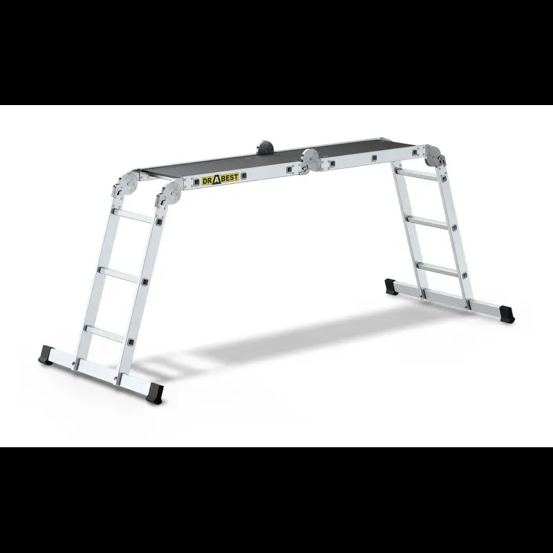 aluminijske ljestve multifunkcionalne s platformom - 4x3 gazišta - slika 2