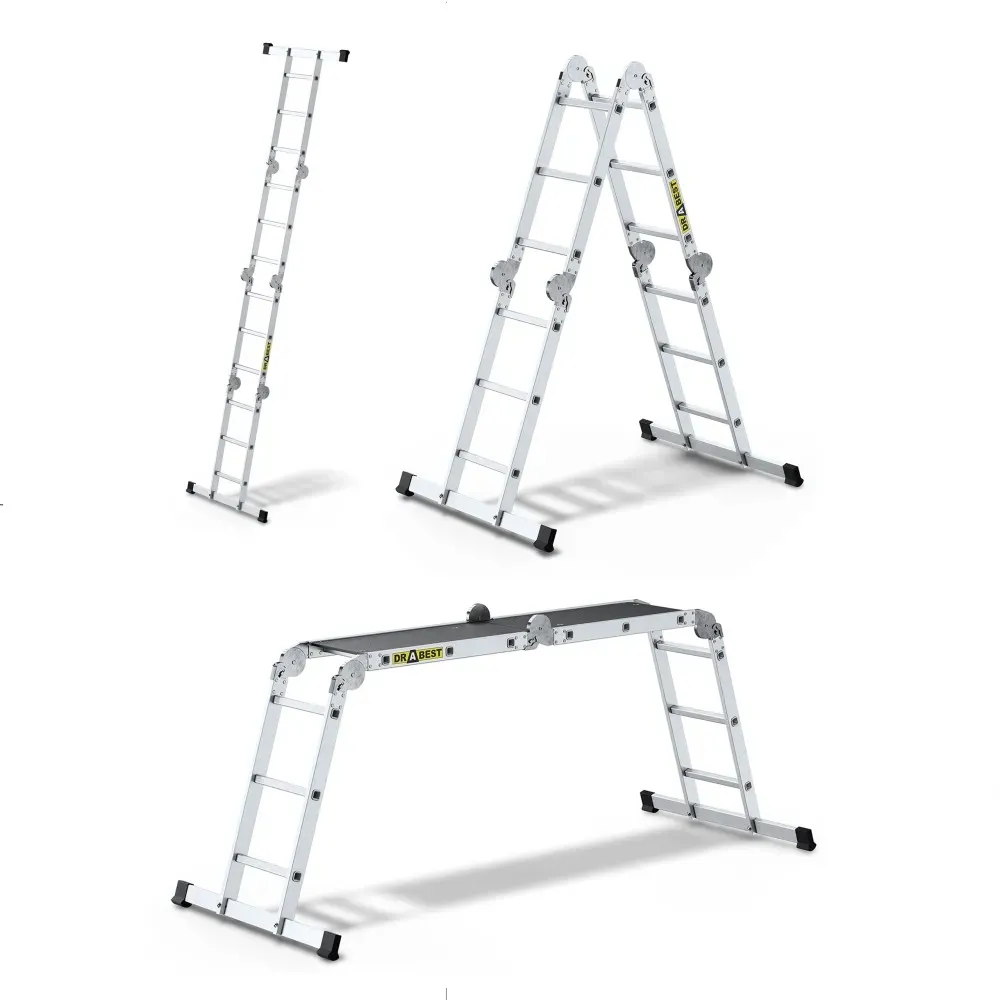 aluminijske ljestve multifunkcionalne s platformom - 4x3 gazišta - slika 6