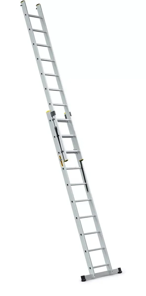 aluminijske ljestve profesionalne dvodijelne - 10 gazišta - slika 2
