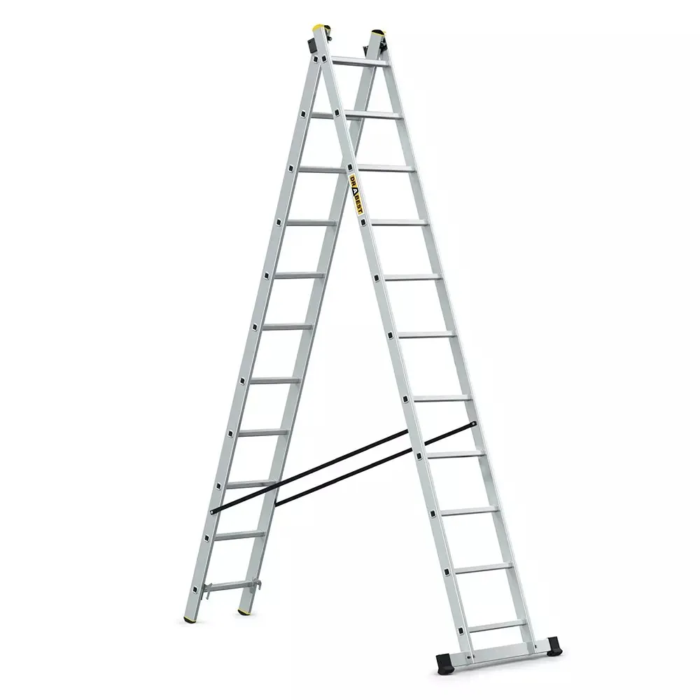 Aluminijske ljestve profesionalne dvodijelne - 11 gazišta - Stari Mikanovci
