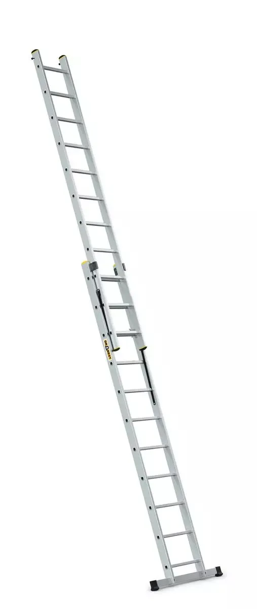 aluminijske ljestve profesionalne dvodijelne - 11 gazišta - slika 2